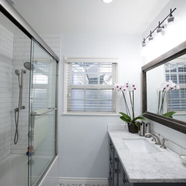 Bathroom Remodel with Mosaic Floor in Sherman Oaks CA