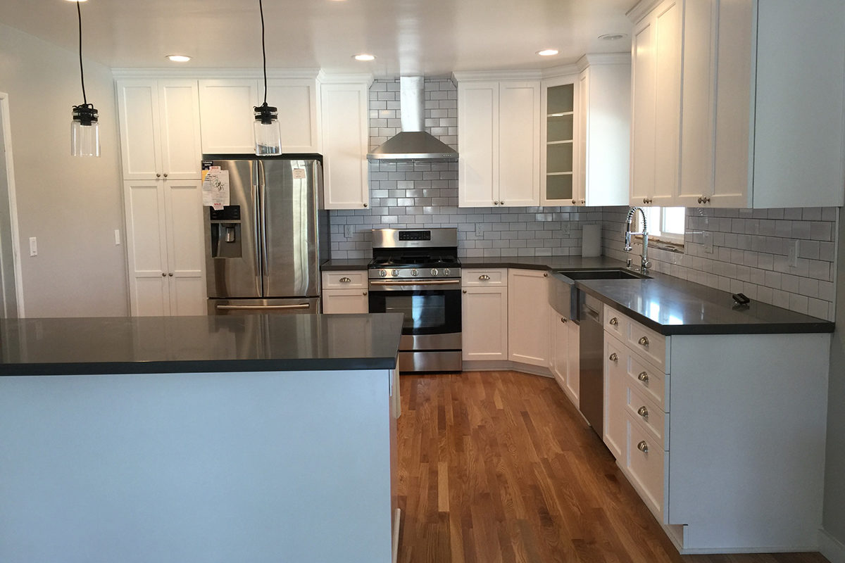 Kitchen Remodel with Charcoal Countertop in Los Angeles
