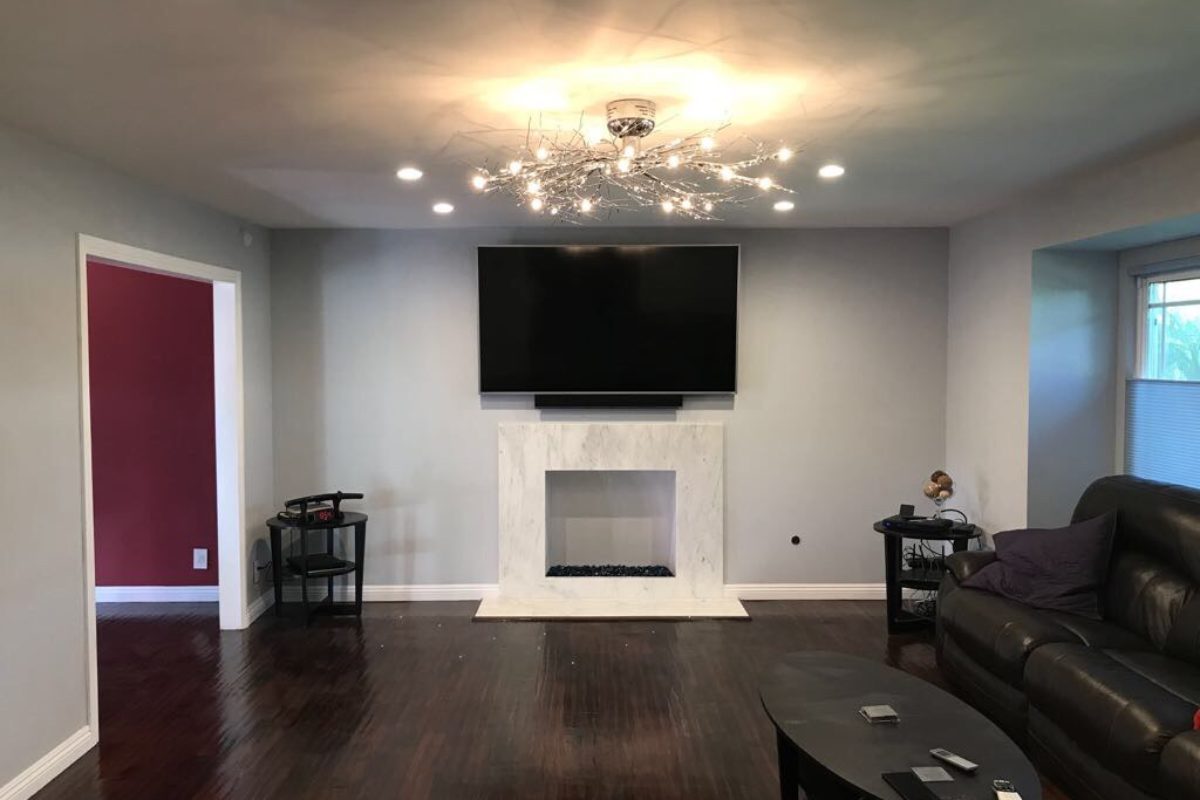 Interior Remodel with Fireplace in Granada Hills
