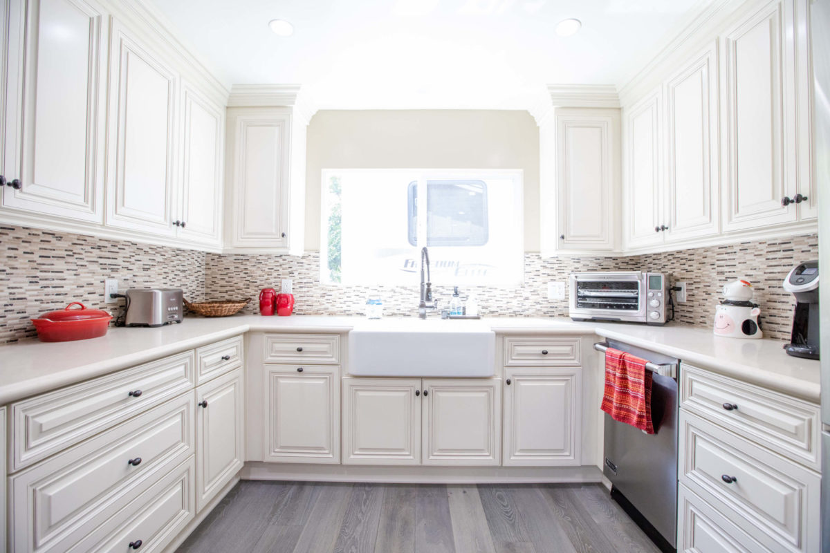 Kitchen Remodel with Antique White in Sherman Oaks